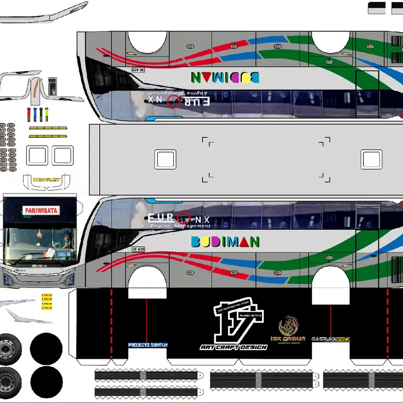 SETIKER BUS MINIATUR AARASID PANJNGN BUS 30CM STOY 4