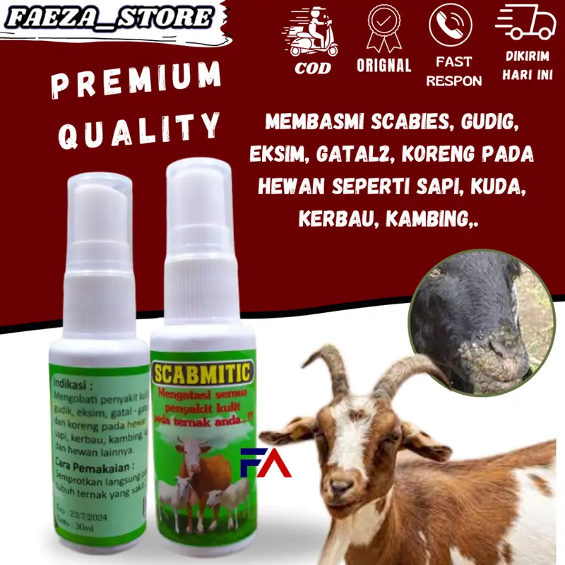 OBAT SCABIES GUDIK EKSIM GATAL KORENG SEMPROT HEWAN SAPI KAMBING DOMBA 0