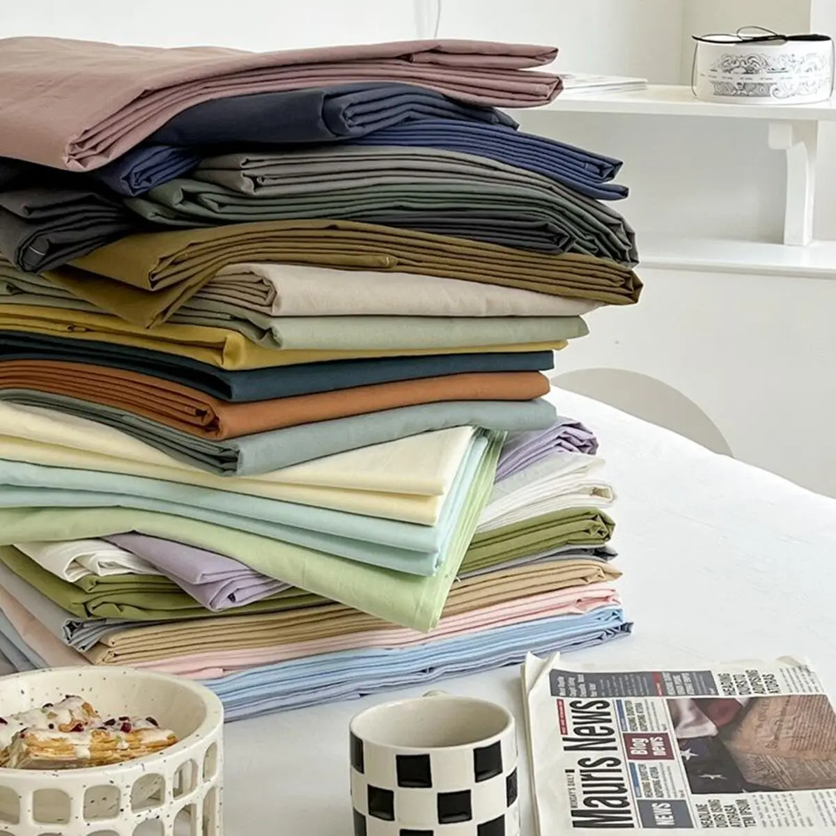 Solid color Instagram style bed sheet, single piece, simple student dormitory, single bed, double bed, dormitory supplies, non pilling bed sheet