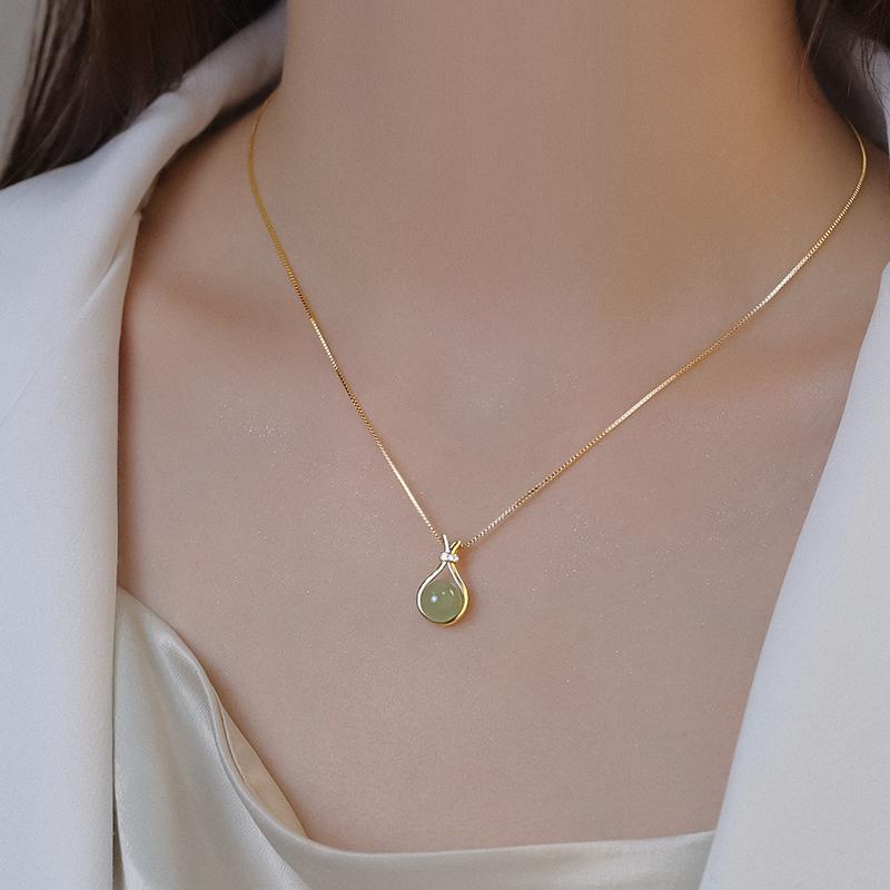 [COD]Kalung Titanium Liontin Bulat Mata Fashion Accesories Wanita Anti Karat Dan Tidak Luntur Hadiah 5