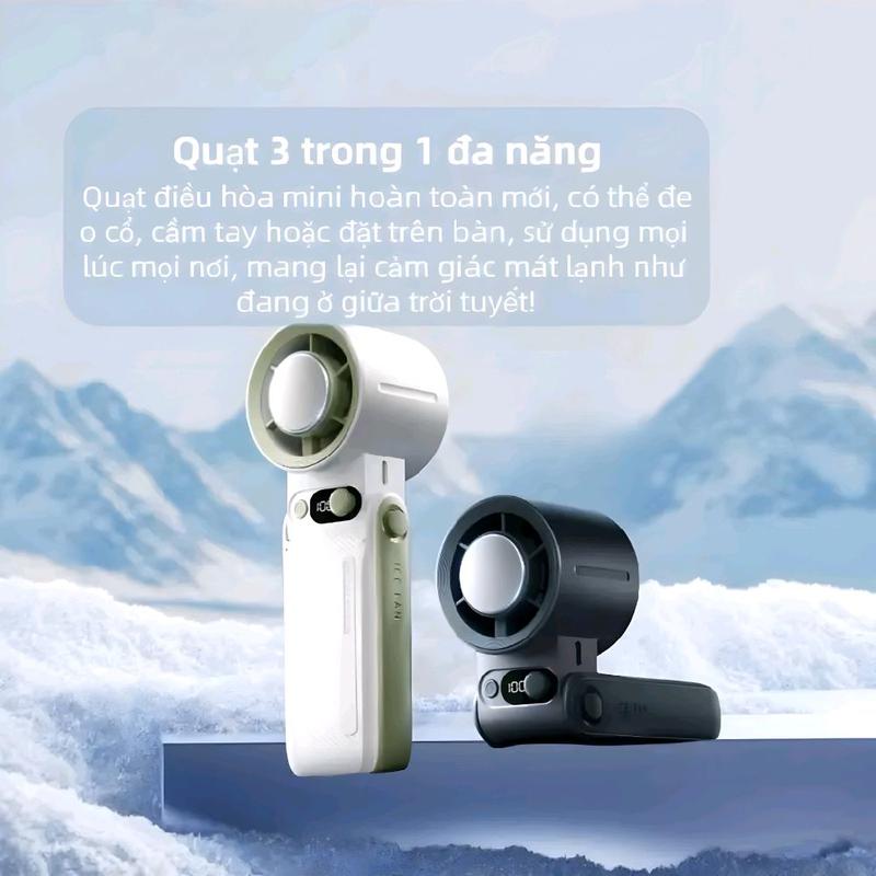 Quạt tích điện cầm tay mini GS A1 PRO (A228) -  chức năng sò lạnh, gió mạnh 7.5m/s, pin 6000mAh, bảo hành 3 tháng 3