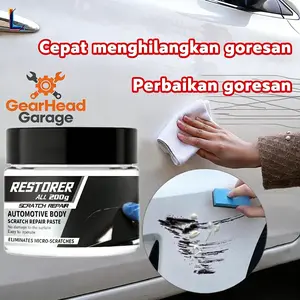 【Perbaikan Cat Mobil】Kit Lilin Perbaikan Goresan Profesional | Formula 3-in-1 untuk Menghilangkan Goresan pada Mobil dan Motor, Memoles, dan Melindungi | Beraksi Cepat 200g (Berfungsi pada Semua Jenis Cat)