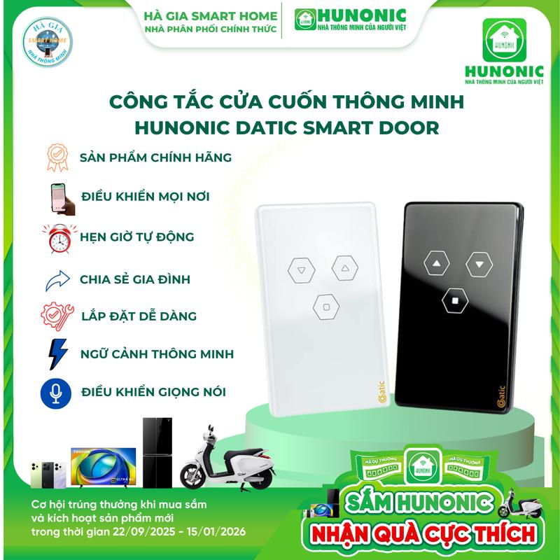 Công tắc cửa cuốn thông minh Datic Hunonic| Điều Khiển đóng mở cửa cuốn từ xa qua điện thoại
