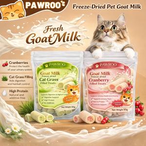 Laris Terjual! Stik Susu Kambing Berisi Rumput Kranberi/Kucing - Makanan Kucing Susu Kambing Yang Sihat Tinggi Protein Mengurangkan Bebola Bulu Dan Melindungi Sistem Gastrousus Dan Kencing