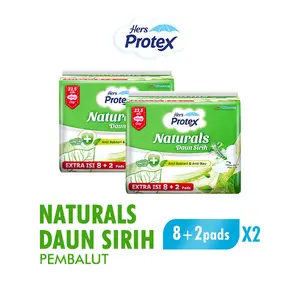 Hers Protex Naturals Daun Sirih Pembalut Wanita Bag 8+2 x2