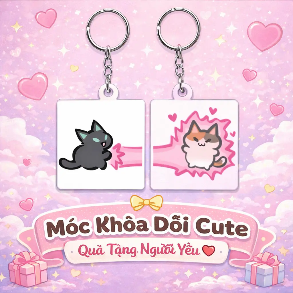 ( QUÀ VALENTINE ) Móc Khoá Cặp Đôi Zootopia Nick Cáo Và Judy Thỏ