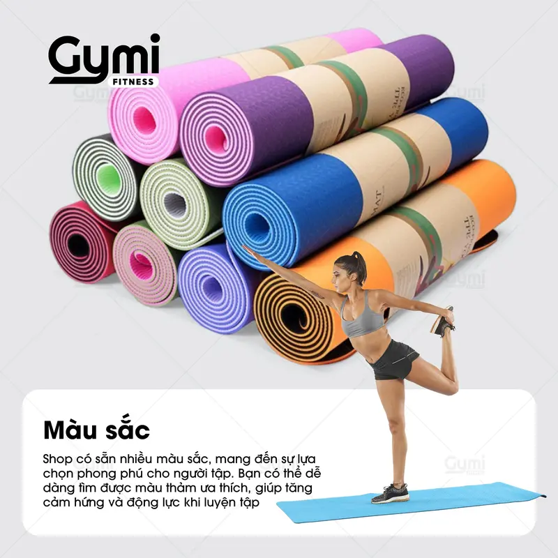 Thảm Tập Yoga | Thảm Tập Gym TPE Siêu Bền 6mm 8mm 6