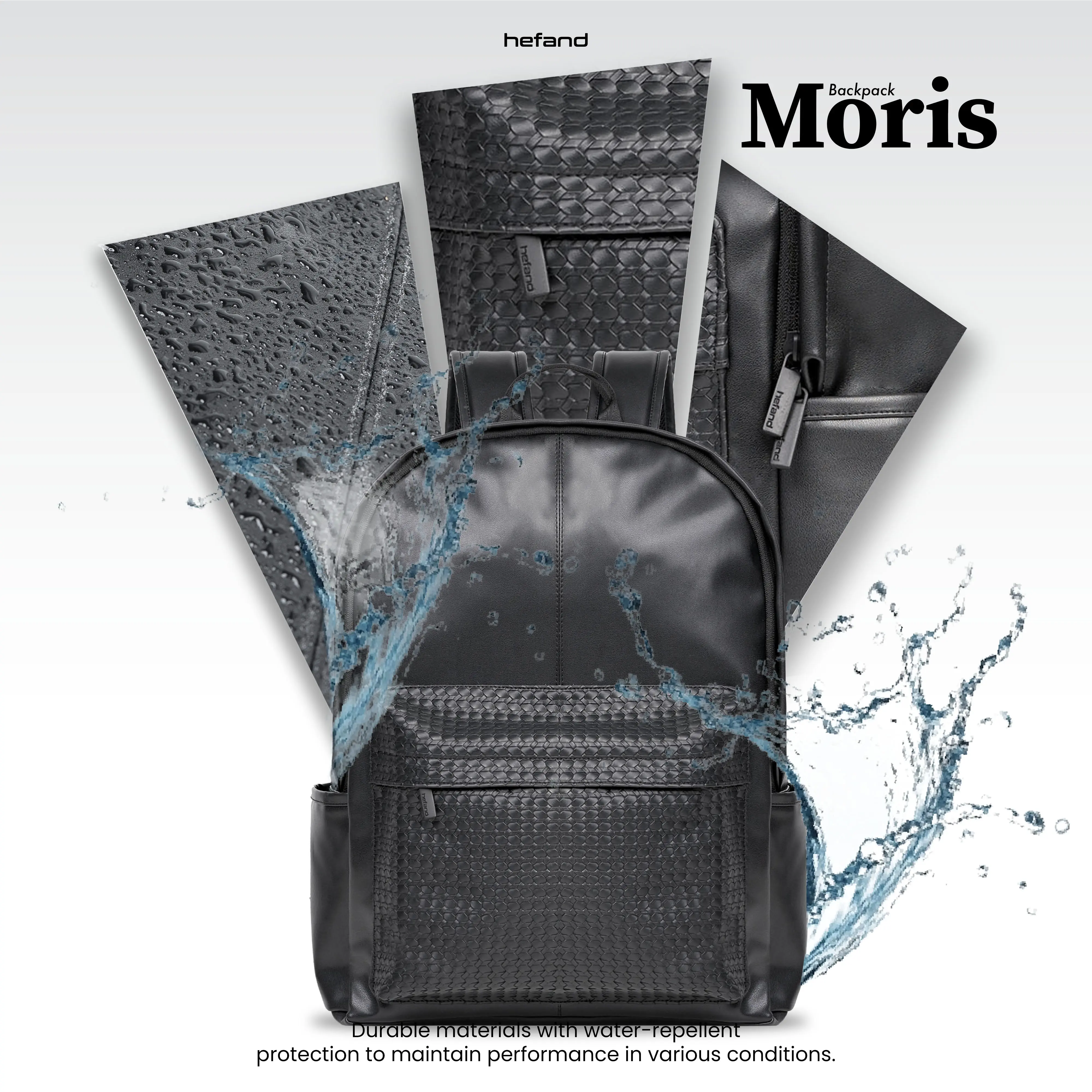 Hefand - Tas Ransel Pria Moris Tas Sekolah Kuliah Kerja Kantor Wanita Waterproof Backpack Laptop Outdoor Anti Air