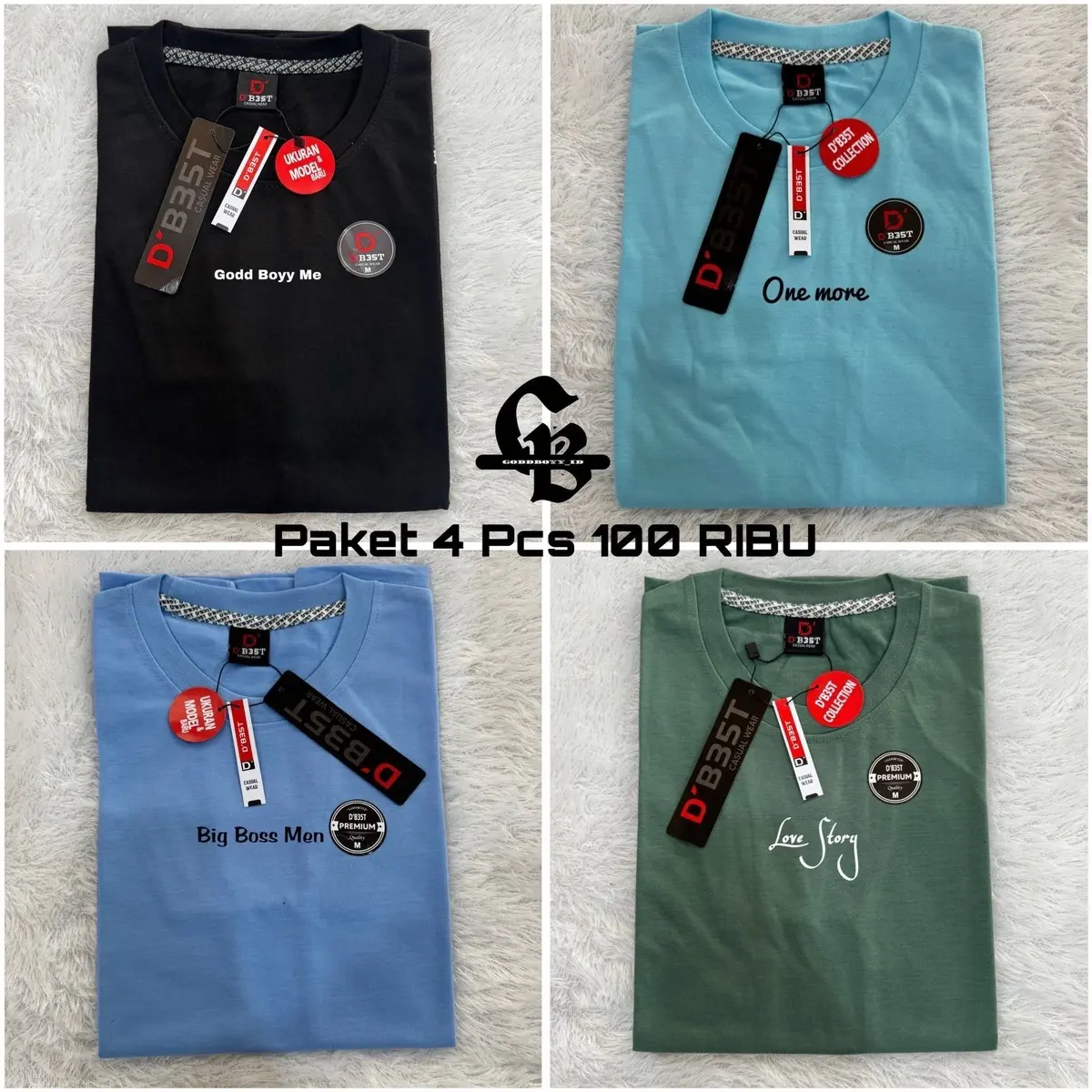 PAKET 2 KAOS DISTRO RANDOM MOTIF SIMPEL DEWASA BAHAN SEMI KATUN