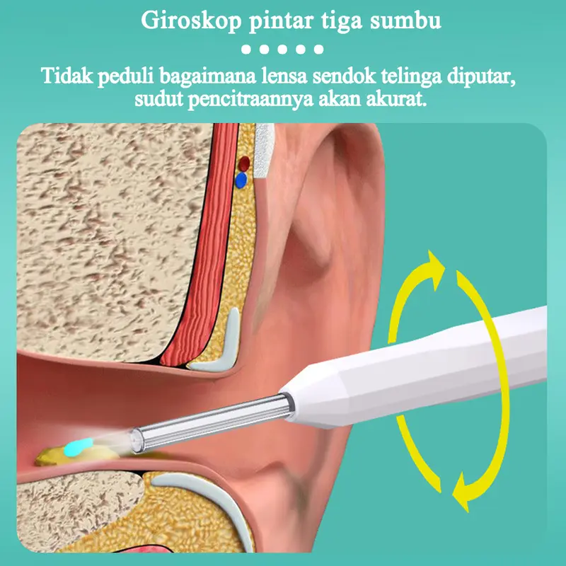 AE HD Korek Kuping Kamera Pembersih Telinga Kamera Korek Pembersih Kuping Bayi WIFI Hubungkan APP Video/Fotografi cotton  bud  telinga 7