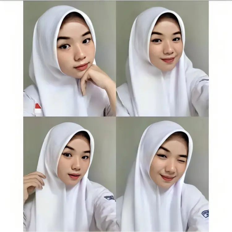 Kerudung Paris Sekolah Tebal Tidak Nerawang Neci Full 4 Sisi Jilbab Segi Empat By Afifah Collection