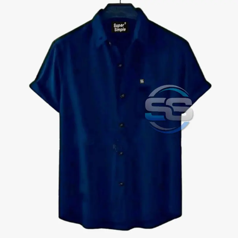 Kemeja Pria Lengan Pendek Distro Abu Tua Polos  Katun Formal Casual Slimfit Style Kerja Simple Keren Kekinian Super Simple 6