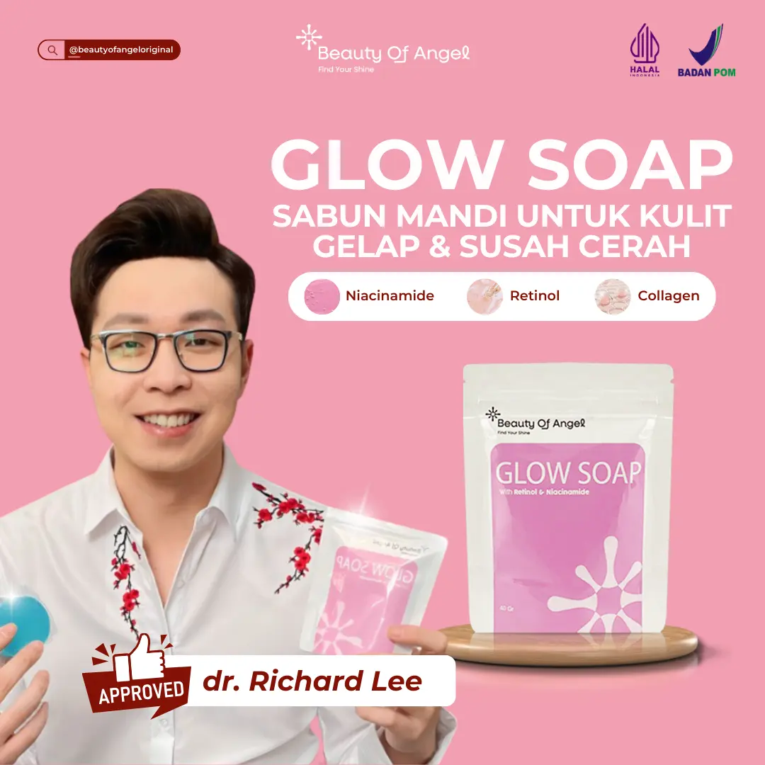 [Approved by dr. Sharon Alberta] Beauty Of Angel 1 Pcs Glow Soap Sabun Pencerah Kulit Atasi Kulit Kering Denagan DNA Salmon Retinol Niacinamide