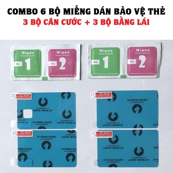 True/North 6 Bộ Miếng Dán Bảo Vệ Các Loại Thẻ (3 Bộ Dán CCCD + 3 Bộ Dán GPLX)