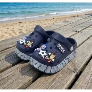 Sandal Selop Baim Fuji Anak Laki-laki Terbaru Style Korea Ringan dan Empuk Sandal Clog Cowok Kekinian  dengan Desain Karakter Lucu