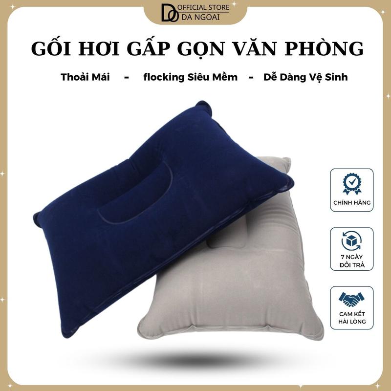 Gối Bơm Hơi Nằm Ngủ Văn Phòng ,Gối Du Lịch Nam Cắm Trại Dã Ngoại - DCP49
