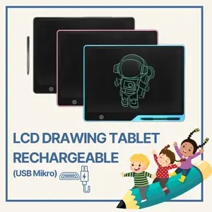 LCD Drawing Tablet 16 Inch Papan Tulis Gambar Anak Board Pad USB Mirkro + Kabel