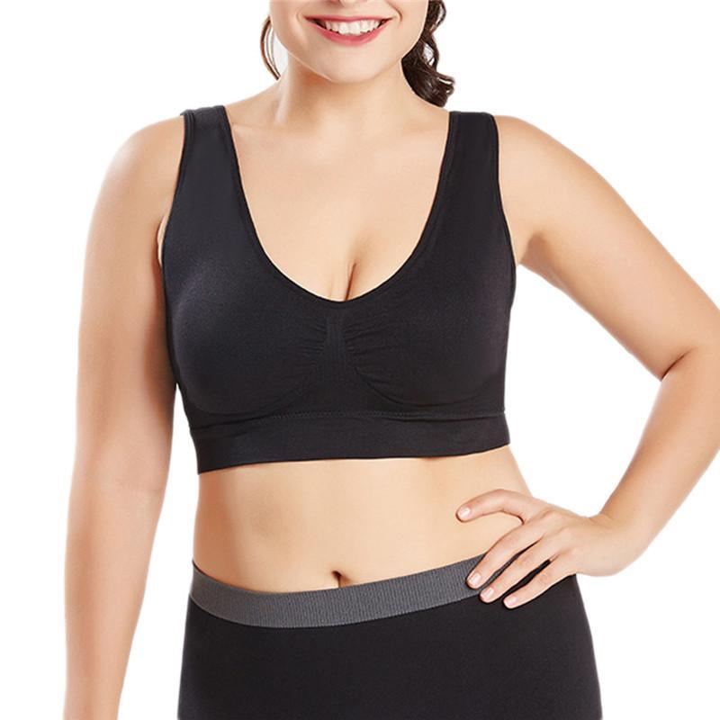 Product Introduction of Non-wire Single Layer Breathable Sports Bra Underwear Female Plus Size Sports Fitness Breathable Comfortable Underwear 11