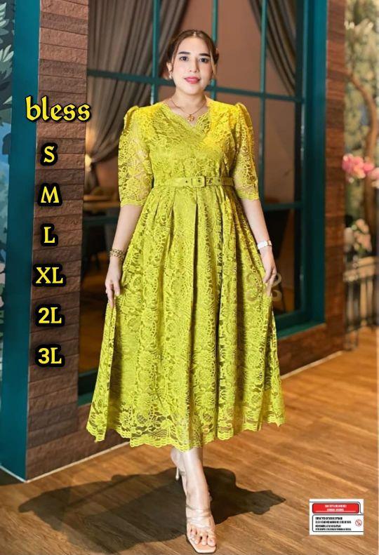 Dress Wanita Cantik Mewah/ Dress Brokat/Bridesmaid/Kondangan