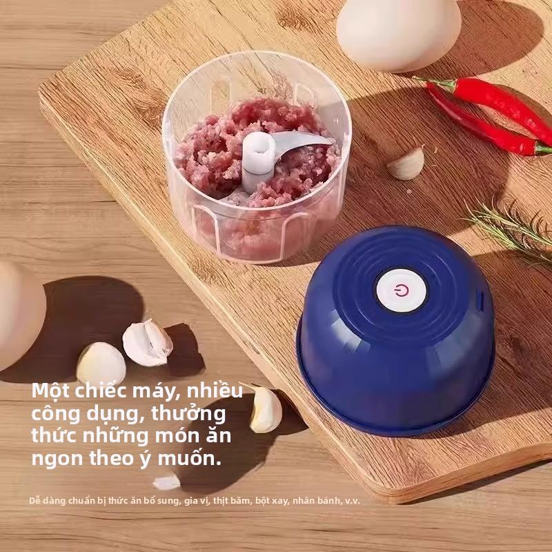 Máy xay tỏi và thịt bằng điện, thiết bị nhà bếp sạc Type-C dùng để băm hành lá,…
