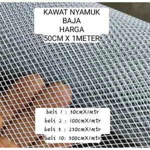 50cm X 100cm Kawat Nyamuk Baja Putih | Kawat Parabola Baja Anti Nyamuk Dan Tikus
