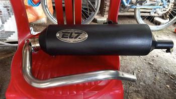 Product Review of Knalpot Motor Matic EL7 Factory Exhaust Copy Shijiro Full Set Muffler + Tameng airblade All Motor Matic Leheran Stainless Steel 1,2 ML from V**🐅 0