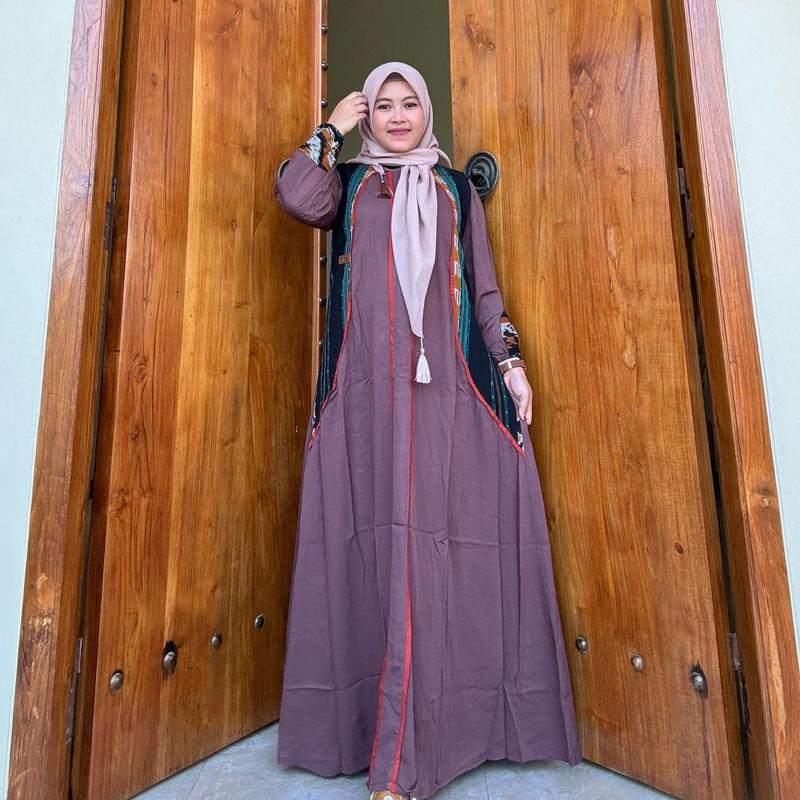 Gamis Amanda Nava Rayon Twill Premium Mix Tenun Troso Random [free Goodie bag dan puoch] 8