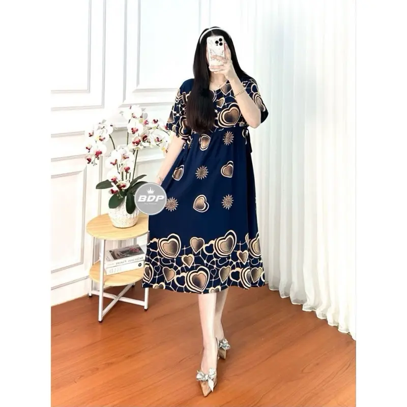 Daster Chibi Rayon Pendek Motif Pita Busui Bumil Resleting Depan Daster Wanita Harian Santai By Farcio Dress Wanita Rayon Adem Kekinian 6