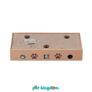 Ready!!   Pet Kingdom Pawise Mainan Garukan Kucing Berbentuk Box 2 In 1 Cat Toys Perlengkapan Bermain Kucing Alat Bermain Hewan Peliharaan Aksesoris Anabul Alas Garuk Mainan Kucing Tempat Main Kucing Arena Kucing Hiburan Peliharaan