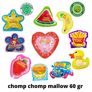 Chomp Chomp Mallow Love 60gr / Marshmallows Rasa Vanilla Dan Teh Hijau