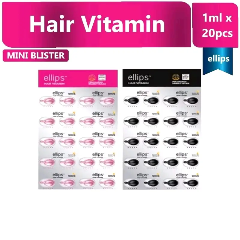 ELLIPS Hair Vitamin Isi 20 Capsules | Elips Perawatan Rambut Hitam/Rusak Haircare Kering Minyak
