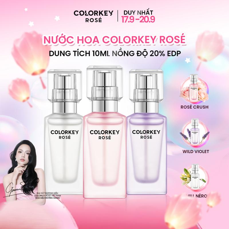 Nước Hoa COLORKEY ROSÉ 10ml EDP – Tinh Dầu Nước Hoa Nồng Độ 20% Perfume, Lưu…