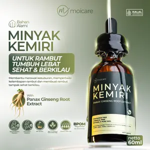 Minyak Kemiri Ekstrak Ginseng Moicare Hair Treatment 60ml - Perawatan Rambut Untuk Menumbuhkan Menebalkan Menghitamkan Rambut Mengatasi Kerontokan Rambut & Ketombe