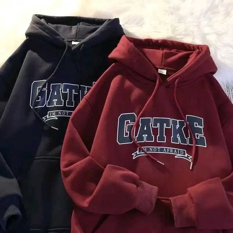 S-6XL Hoodie Pria Wanita Bigsize Sweater Oversize  Korean Style Jumbo Harajuku Style Unisex Zipper Fleece Distro Tebal Crewneck Keren jaket murah Logo Nyaman Panjang Topi Varsity Tulisan