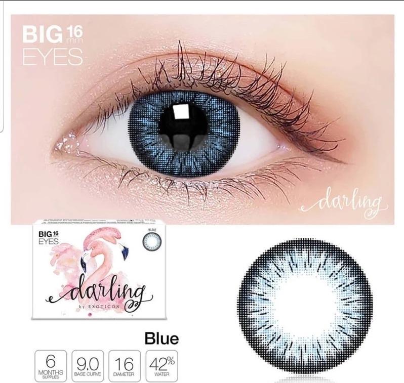 Softlens Darling 16mm - Mata - Ada 4 Warna (Hitam, Biru, Abu-Abu, Coklat) - Eye, Soflen 4