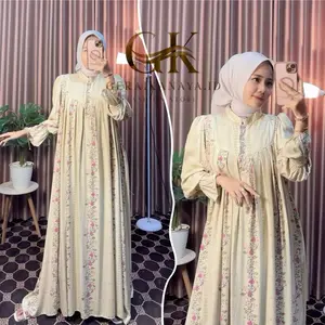 Series Amanda Vol.2 Gamis Jumbo Bahan Rayon Kancing Depan Busui LD 110-125 by Geraikanaya.id