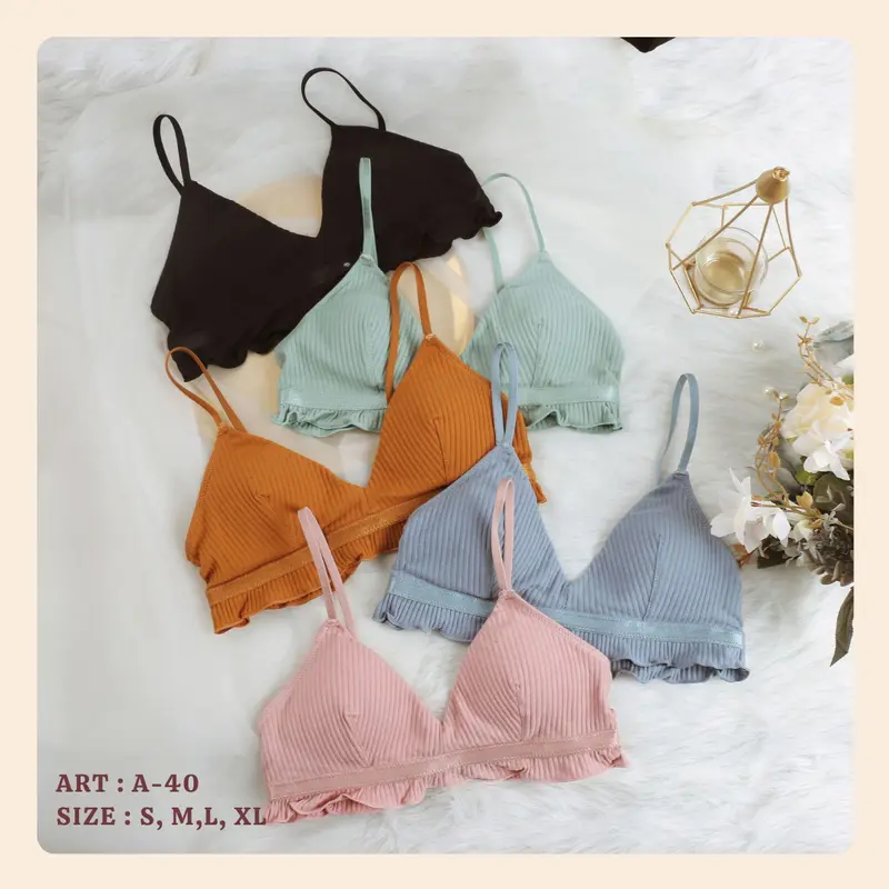 (BRA ONLY) BRA IMPORT WANITA WARNA SOFT KEKINIAN - A40 5