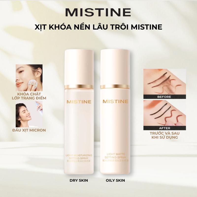 MISTINE Xịt Khoá Nền Kiểm Soát Dầu Lâu Trôi 100ml Da Khô Da Dầu