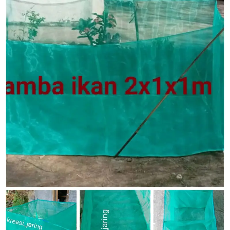 jaring keramba ikan kecil 2x1x1m Casa hijau siap pakai 0