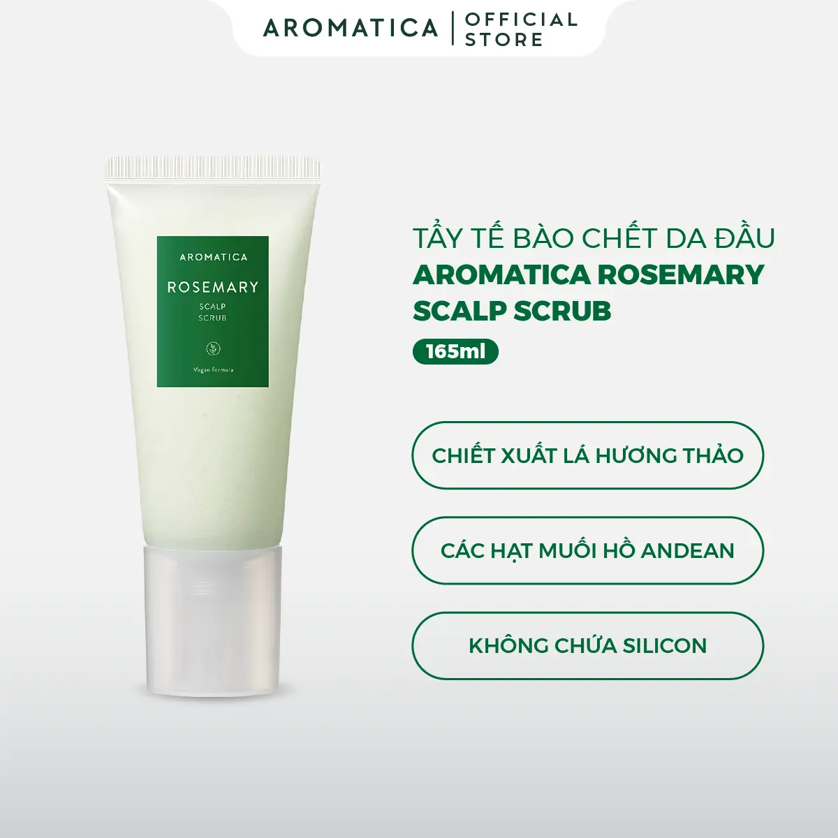 Tẩy Tế Bào Chết Dành Cho Da Đầu Aromatica Rosemary Sclap Scrub Hương Thảo 165g