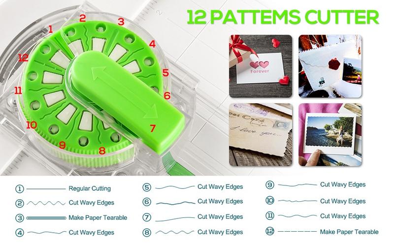 Product Introduction of Jef Paper cutter 12-in-1 Paper trimmer 12 modes Rotation control Portable use Creative teaching tools Used for scrapbook paper-cut art DIY creation 21
