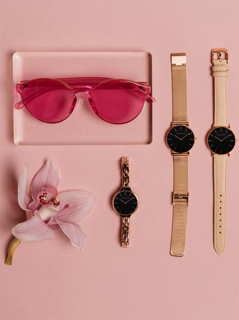 Product Introduction of HANNAH MARTIN Women's Waterproof Watch Light Luxury Minority Minimalist Steel Mesh Strap Slim Watch CV36W 19