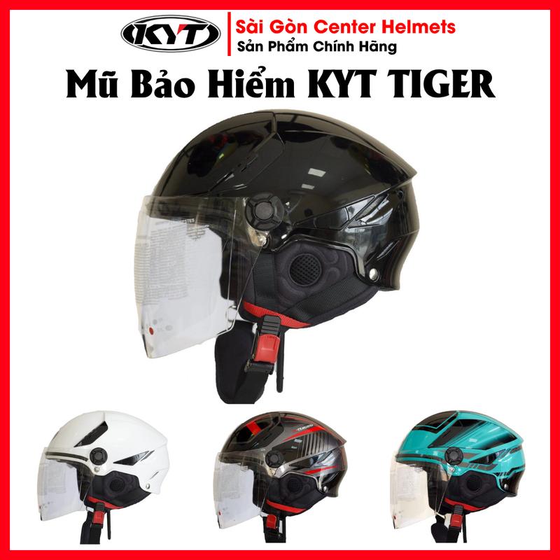 Mũ Bảo Hiểm KYT 1 2 TIGER JET Chính Hãng Bảo Hành 2 Năm Tặng Khăn Trùm Đầu Túi Chống Trầy KYT Tem KYT Helmet Cao Su Helmet Cao Su
