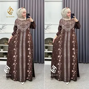 Gamis rayon twill size s m l xl motif cantik