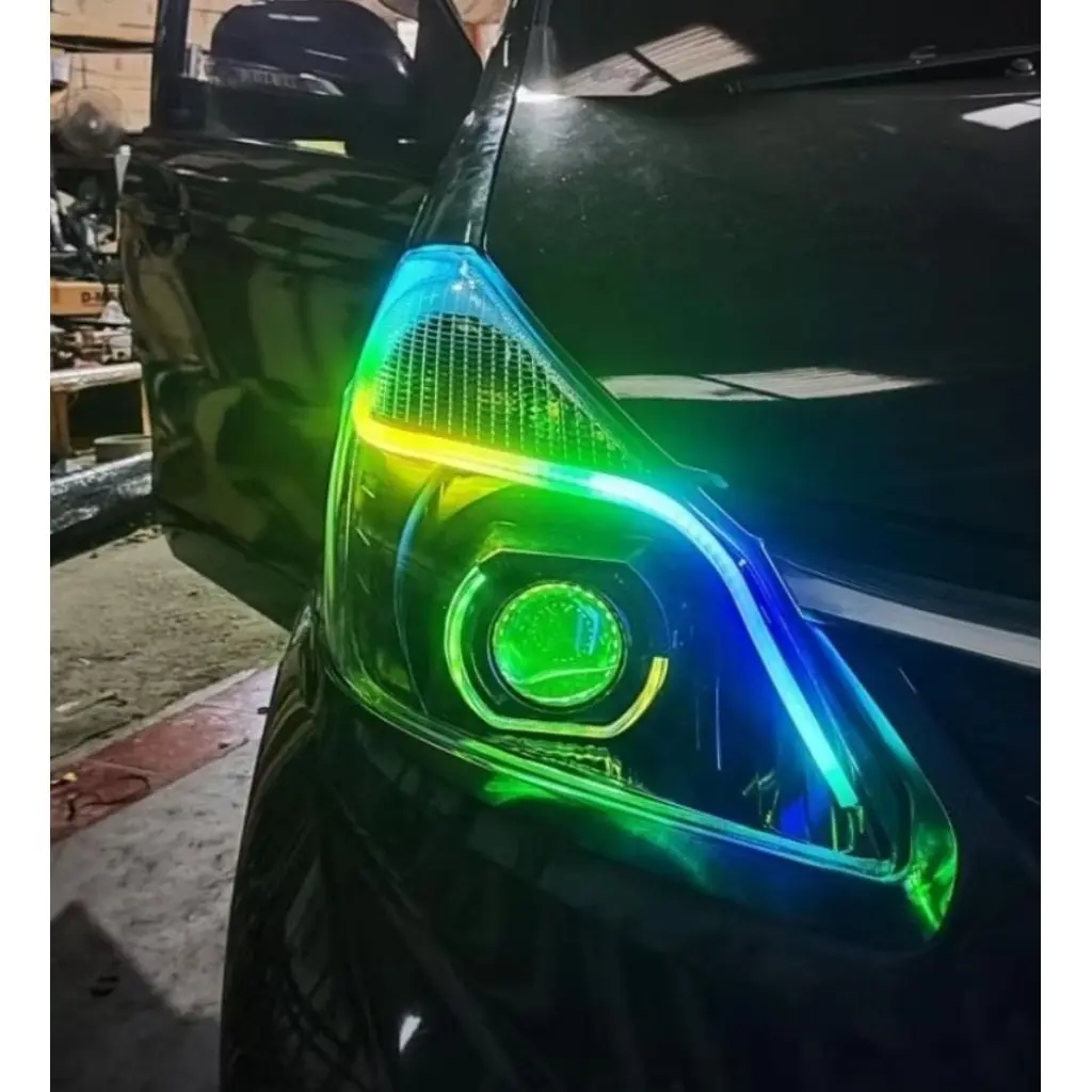 Paketan Headlamp Proji BILED Pro7 Shroud RGB Devil RGB Alis RGB All New Avanza Xenia 2012-2015
