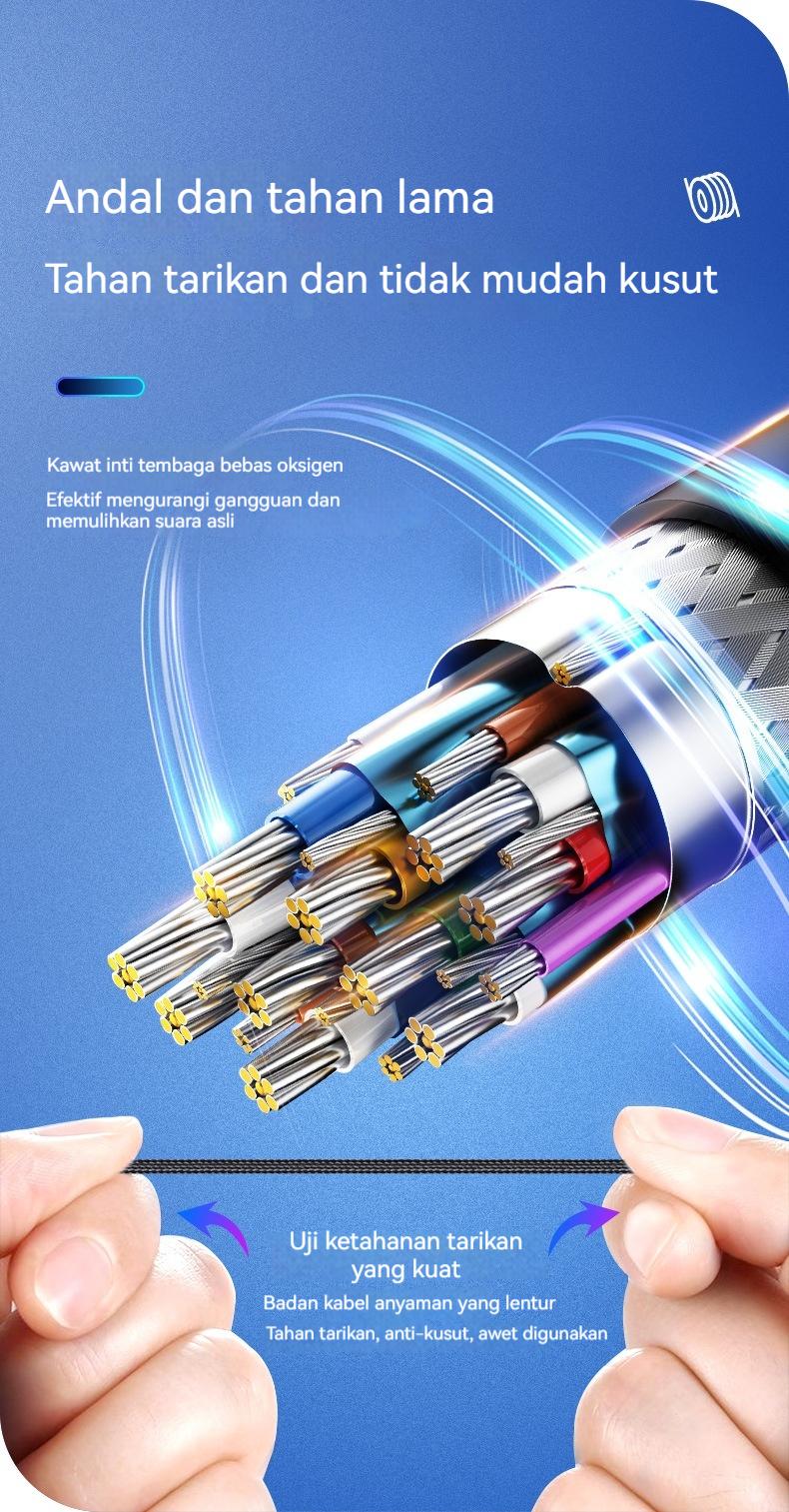 HP31 Headset Gaming In Ear Dual Mic Bisa Dilepas earphone Esports Kabel Type-C/3.5mm Earbuds