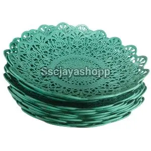 PAKET HEMAT ISI 24 PIRING ROTAN MOTIF Diamond tebal kwalitas Bagus kitchenware 7