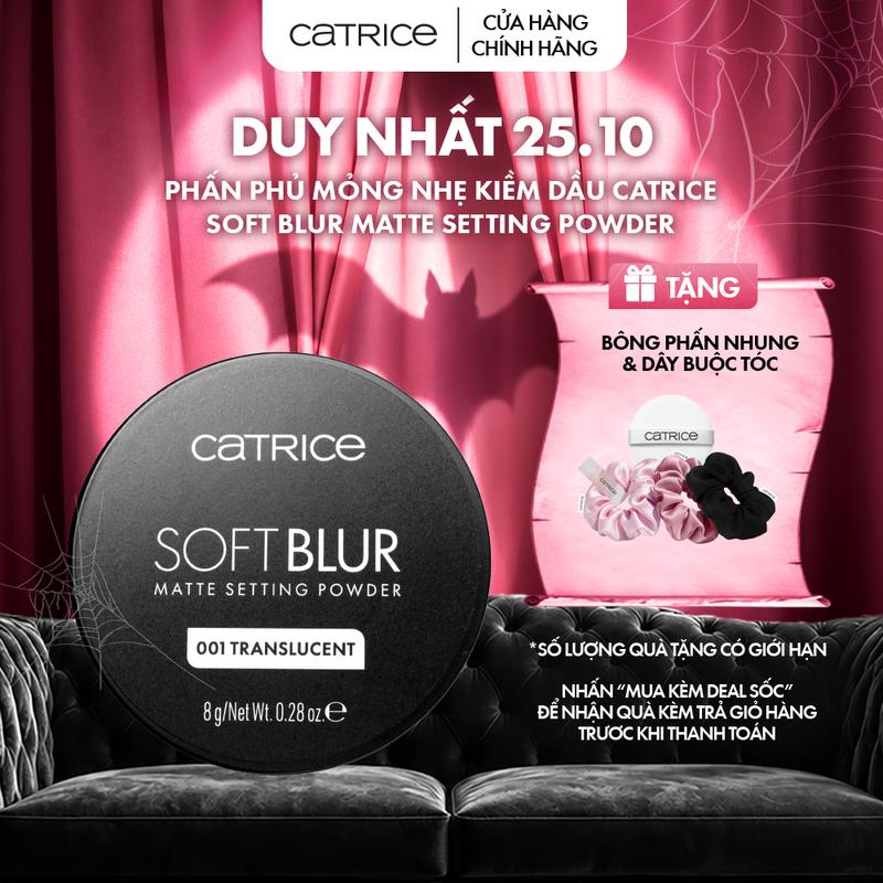 Phấn phủ mỏng nhẹ kiềm dầu Catrice Soft Blur Matte Setting Powder 8g