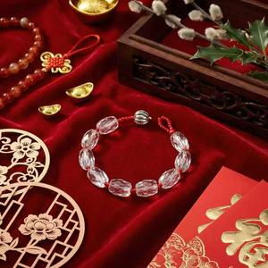 Adjustable Red Crystal Bracelet | Stylish Energy Jewelry