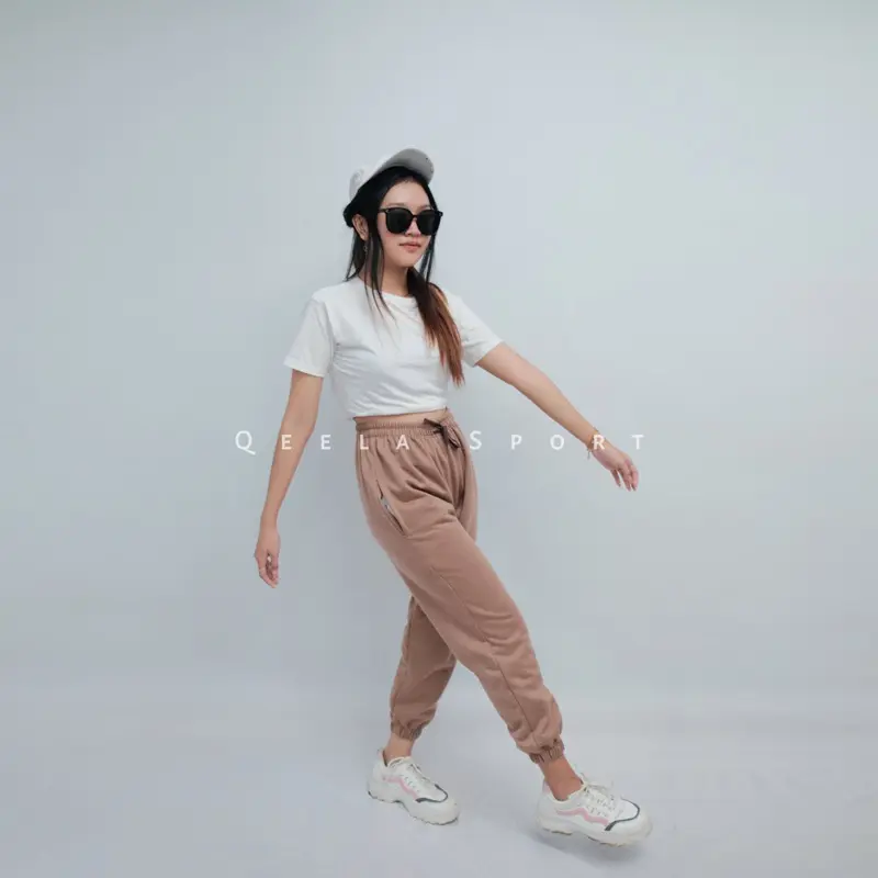 Celana Jogger Sweatpants Highwaist Look Korean Style Unisex Joger Sport Panjang Pria Dan Wanita Polos Training Trening Olahraga Kekinian Kasual Premium Jogger Wanita Celana Jogger Pria Pakaian Sport joggers pakaian termal swetpants hitam cepat kering xl c 4